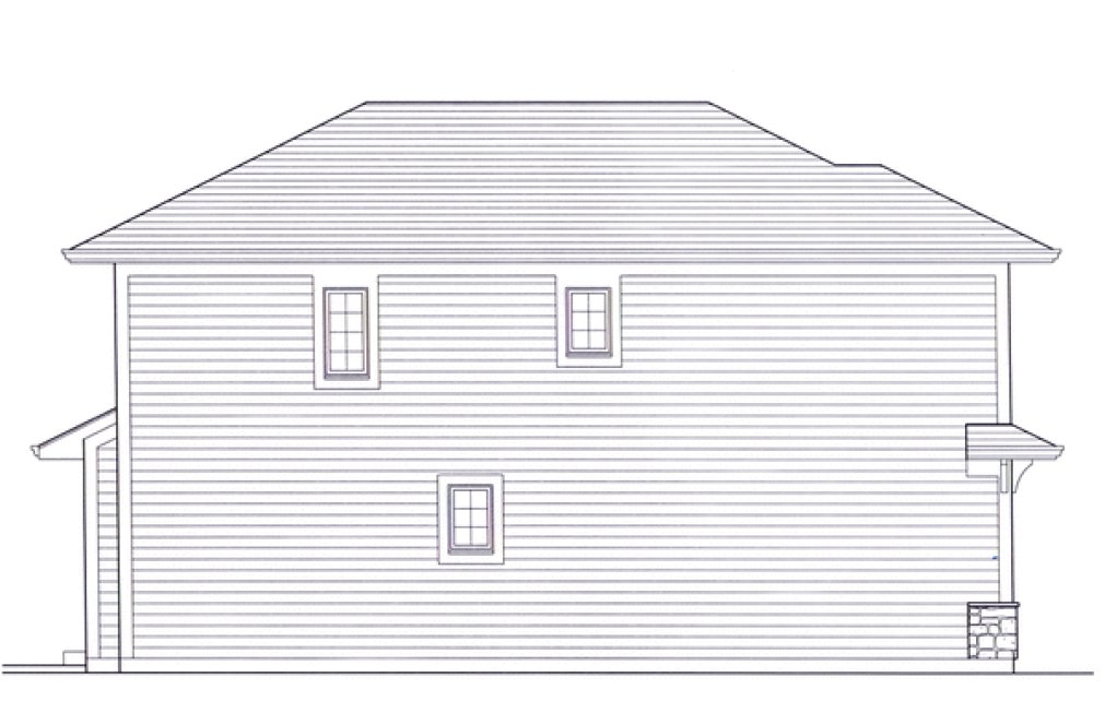 Left Elevation for House Plan #530751