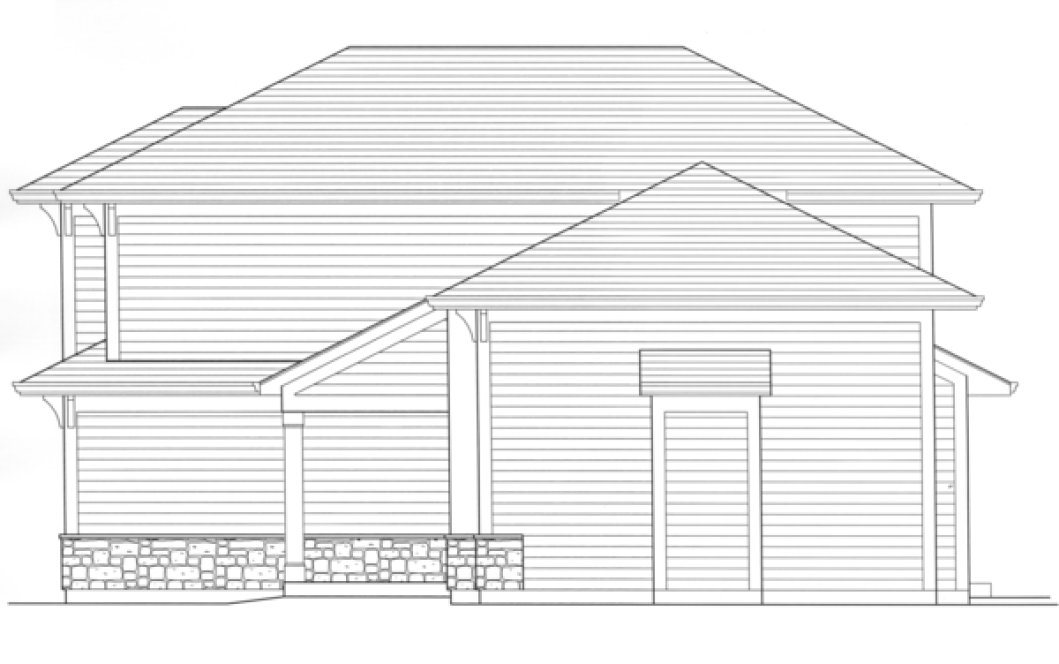 Right Elevation for House Plan #530751