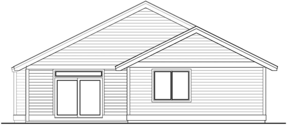 Rear Elevation for House Plan #850781