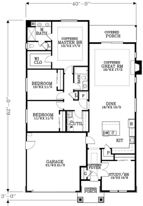 Main Floor Plan for House Plan #850781
