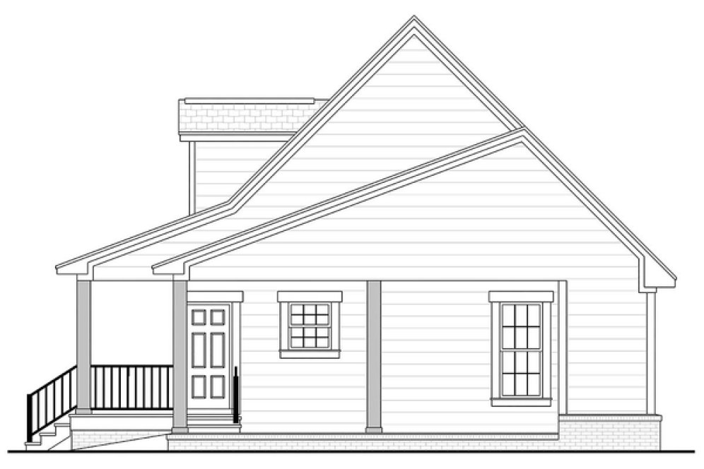 Right Elevation for House Plan #300090