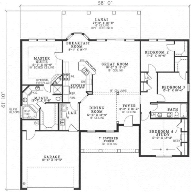 Main Floor Plan for House Plan #316791