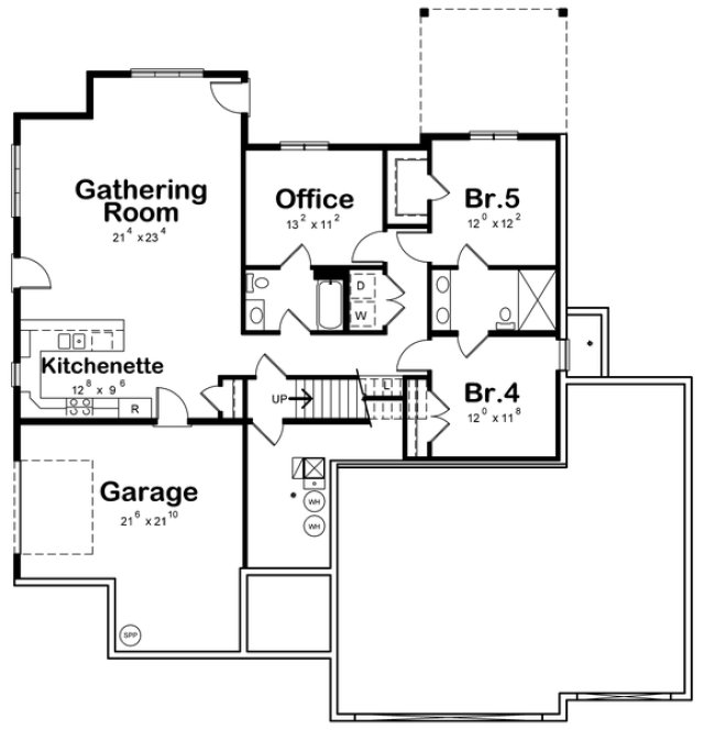 Basement Plan for House Plan #150122
