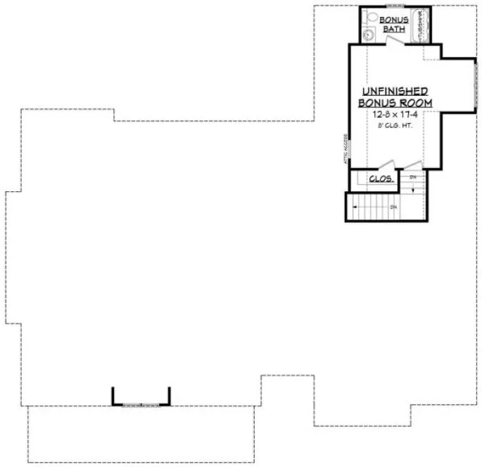 Attic Plan for House Plan #302112