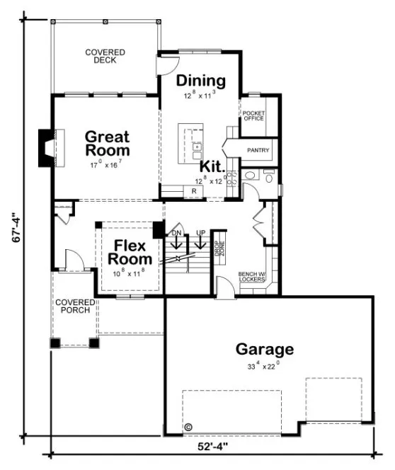 Main Floor Plan for House Plan #156923