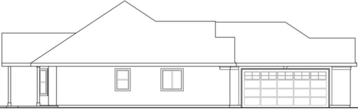 Left Elevation for House Plan #349381
