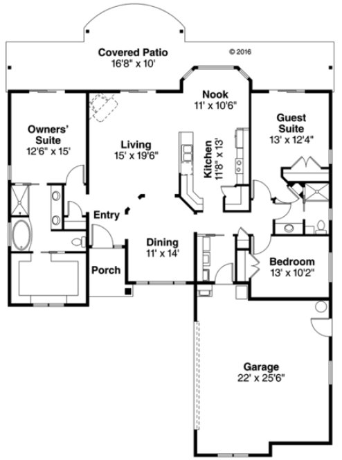 Main Floor Plan for House Plan #349381