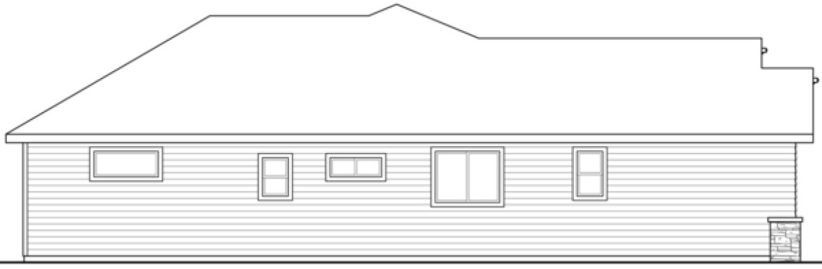 Left Elevation for House Plan #349181