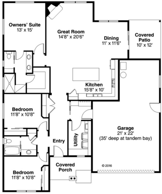 Main Floor Plan for House Plan #349181