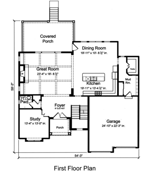 Main Floor Plan for House Plan #536432
