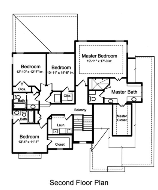 Second Floor Plan for House Plan #536432
