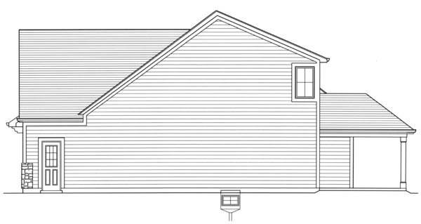 Right Elevation for House Plan #532502