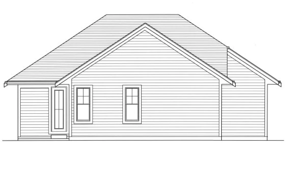 Rear Elevation for House Plan #533641