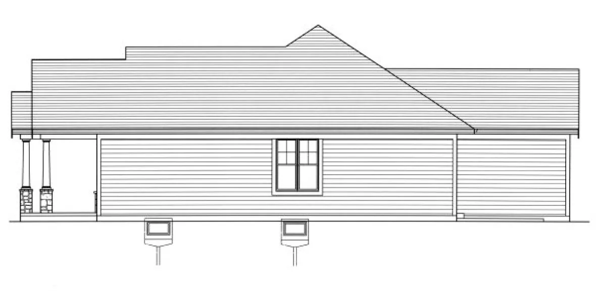 Right Elevation for House Plan #533641