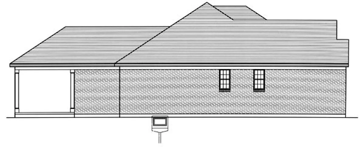 Left Elevation for House Plan #538071