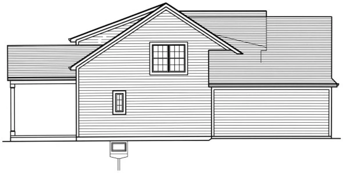 Left Elevation for House Plan #531591