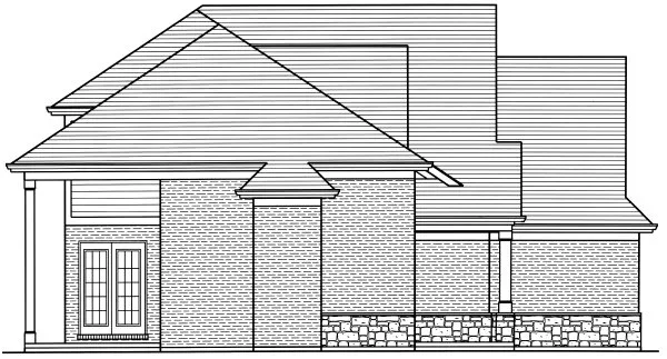Left Elevation for House Plan #536091