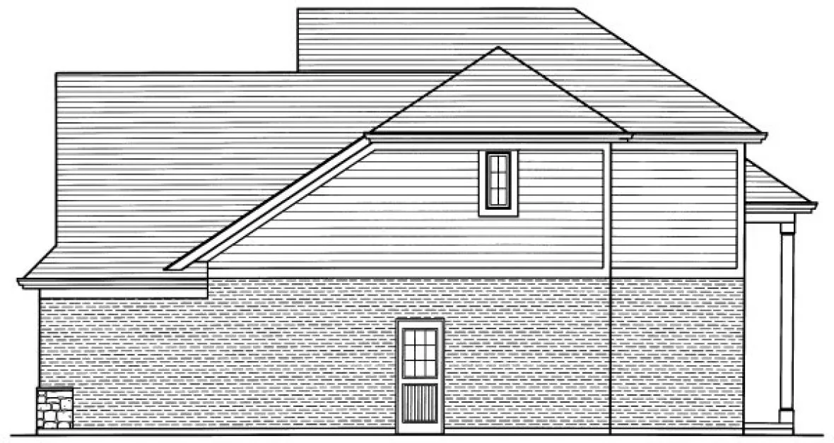 Right Elevation for House Plan #536091
