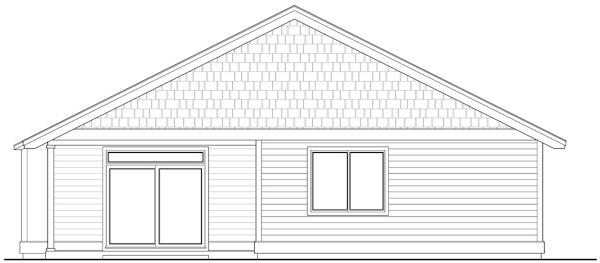 Rear Elevation for House Plan #851781