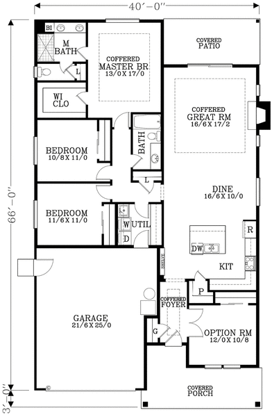 Main Floor Plan for House Plan #851781