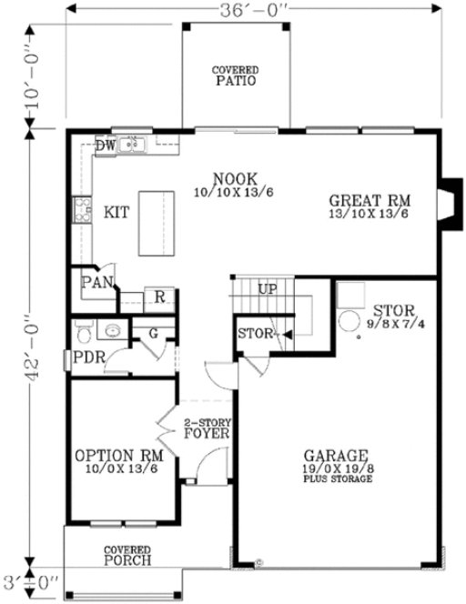 Main Floor Plan for House Plan #853622