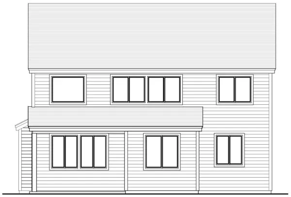 Rear Elevation for House Plan #858052