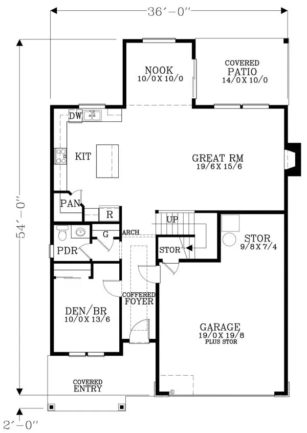 Main Floor Plan for House Plan #858052