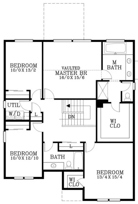 Second Floor Plan for House Plan #858052