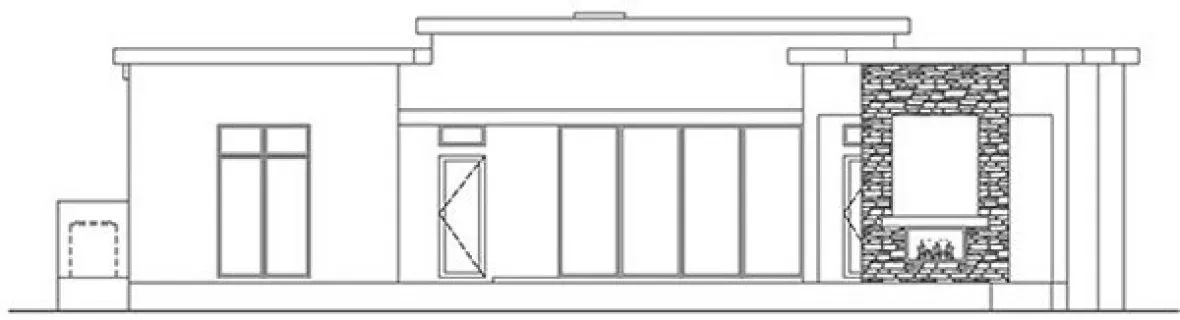 Rear Elevation for House Plan #773803