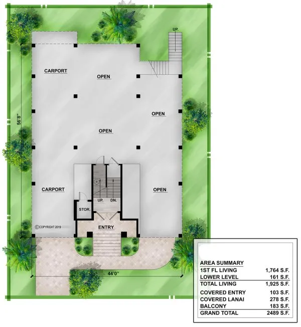 Floorplan lower for House Plan #775291