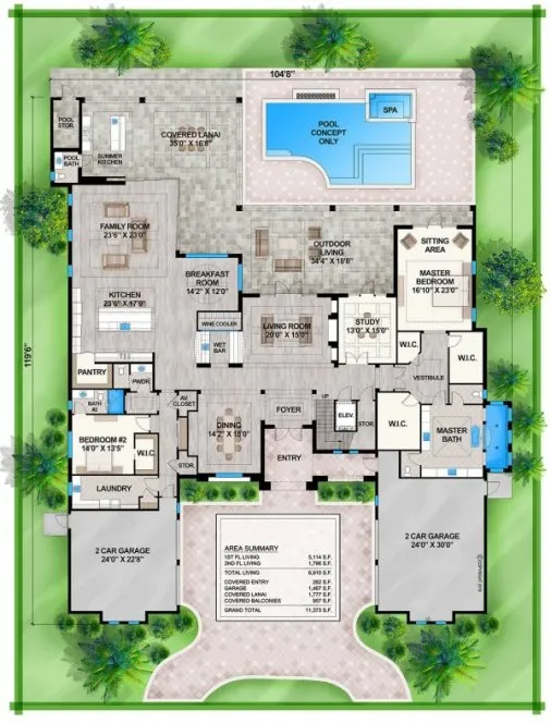 Main Floor Plan for House Plan #770196