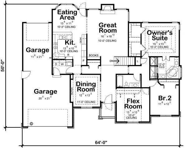 Main Floor Plan for House Plan #156991