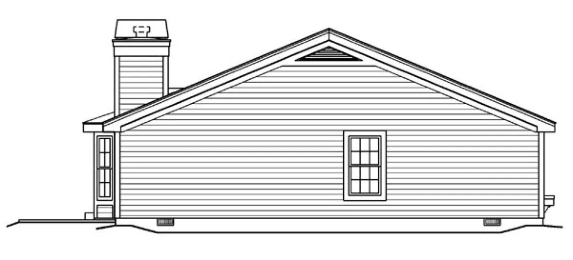 Left Elevation for House Plan #636911