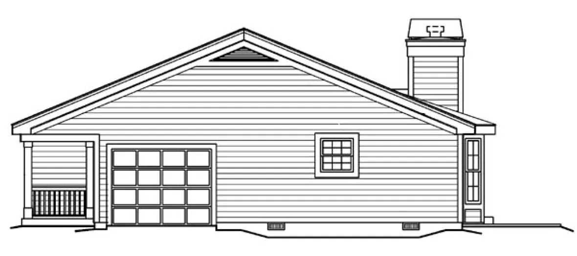 Right Elevation for House Plan #636911