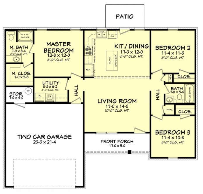 Main Floor Plan for House Plan #302321