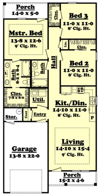 Main Floor Plan for House Plan #300521