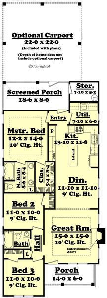 Main Floor Plan for House Plan #300031