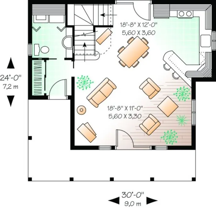 Main Floor Plan for House Plan #144952