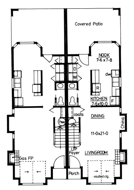 Main Floor Plan for House Plan #101012