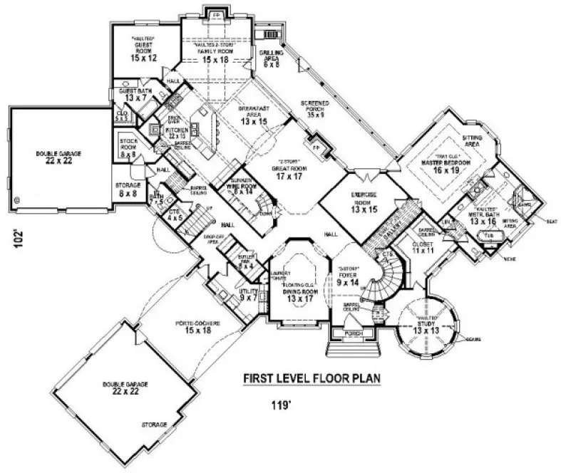 Main Floor Plan for House Plan #490885