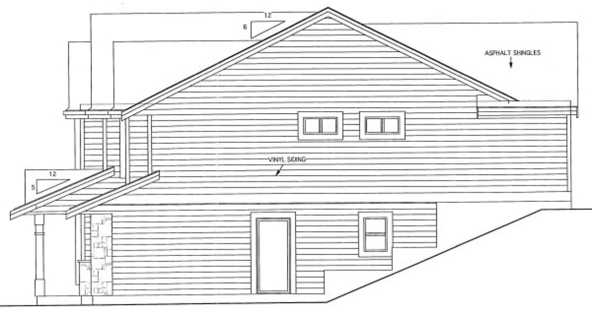 Right Elevation for House Plan #505631