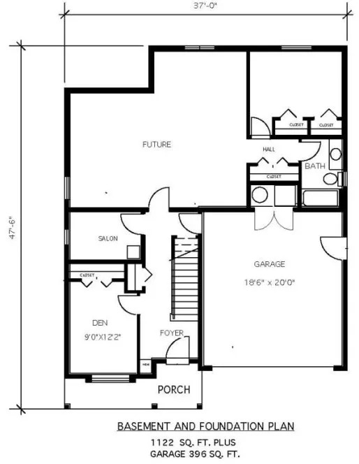 Basement Plan for House Plan #505631