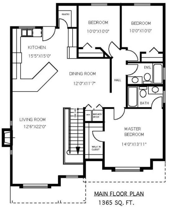 Main Floor Plan for House Plan #505631