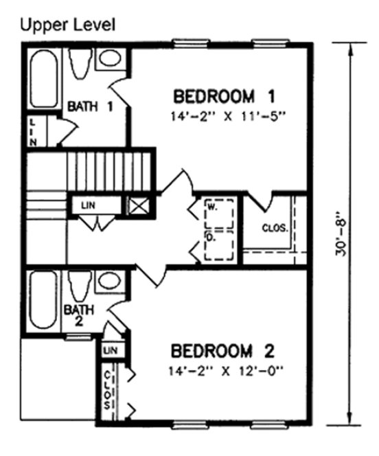 Second Floor Plan for House Plan #658431