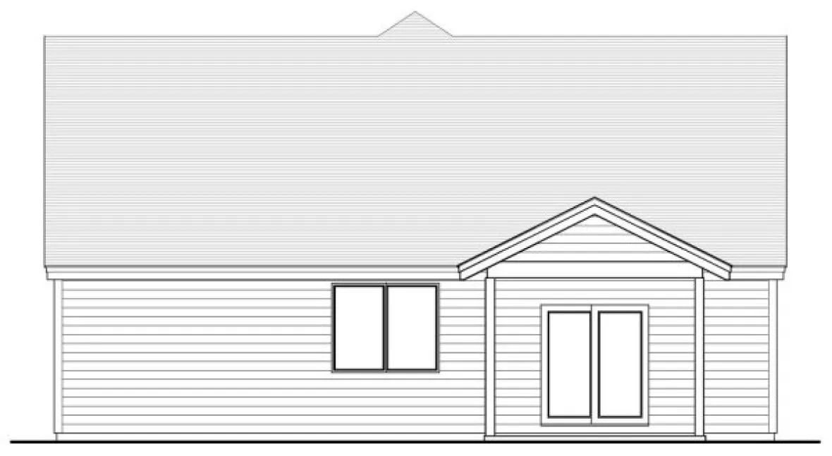 Rear Elevation for House Plan #858561
