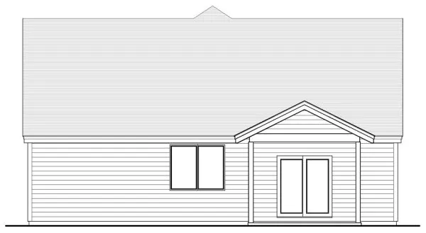 Rear Elevation for House Plan #858561