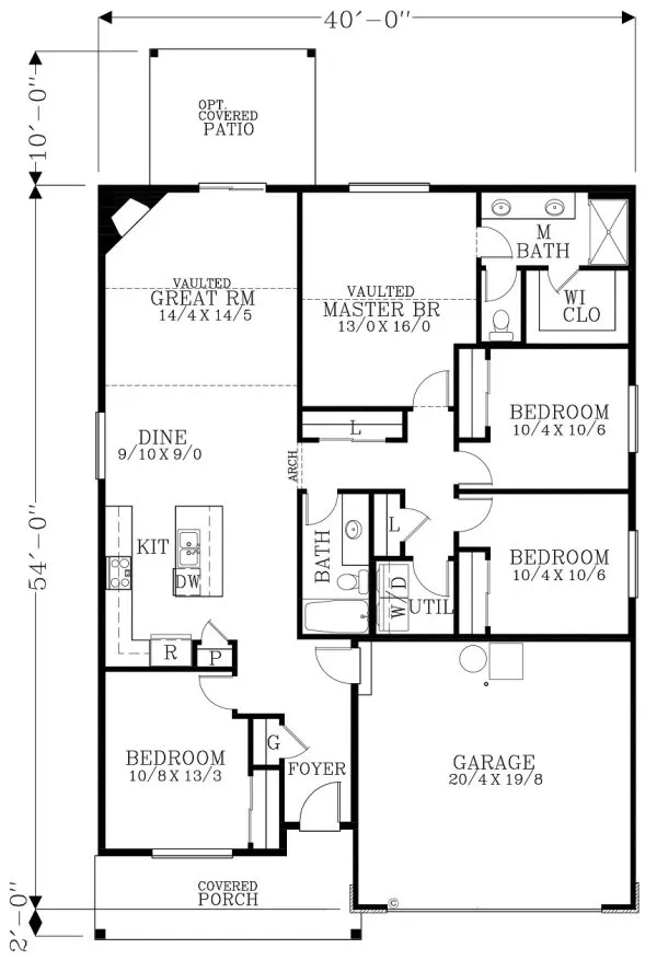 Main Floor Plan for House Plan #858561