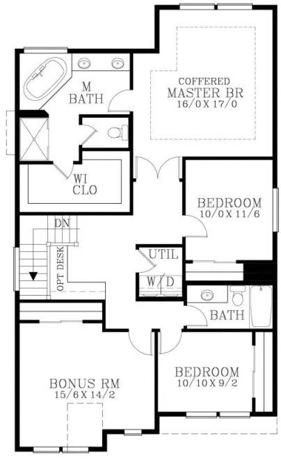 Second Floor Plan for House Plan #859732