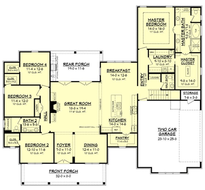 Main Floor Plan for House Plan #306862