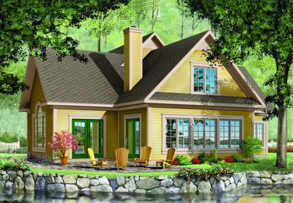 Rear Elevation for House Plan #143062